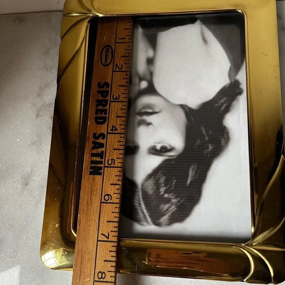 Solid Brass Photo Frame 6.5”x8.5” Vintage for 5”x7” photo..